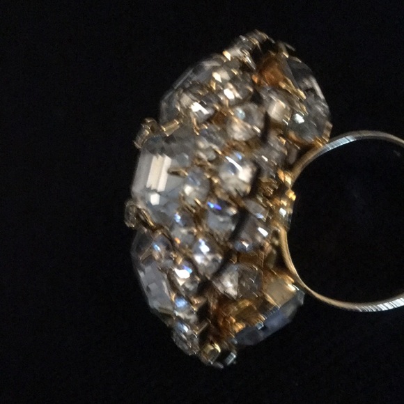Lawrence VBRA designed Gold and Silver Crystal Ring